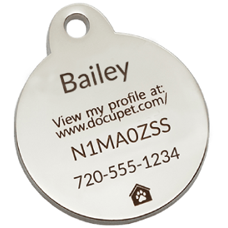 Pet tag with HomeSafe™ code
